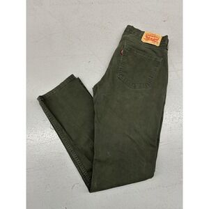 Levis 514 Jeans Mens 32x34 Green Straight Leg Low Rise WaterLess Denim 5 Pocket
